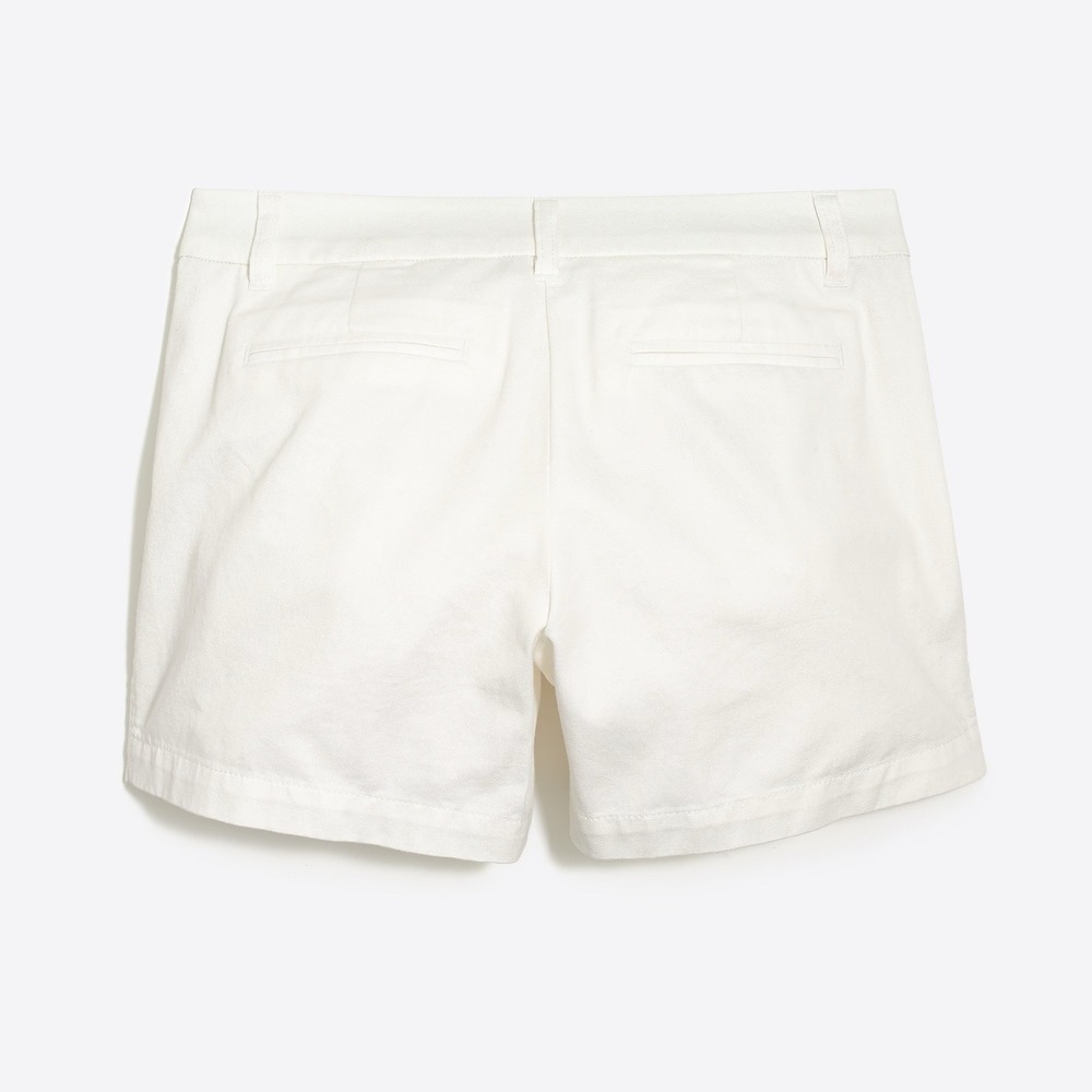 NWT!!‎ J. CREW Factory 5" Classic Chino Shorts Solid White Pockets Preppy 12 - Picture 12 of 15